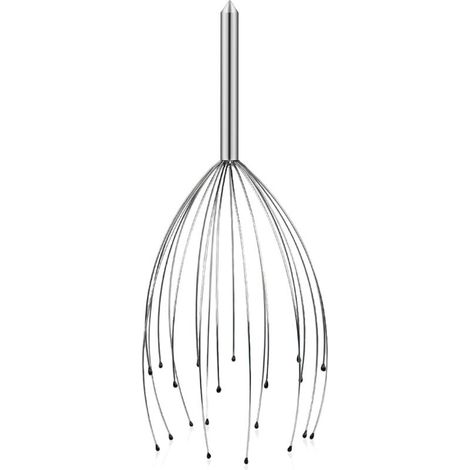 Masseur de tête, brosse de massage du cuir chevelu à 20 bras, détend le cuir chevelu par raclage, stimule les cheveux et soulage le stress. (1/5)