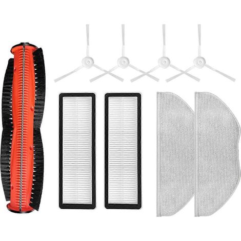 Accessoires pour aspirateur robot S10T : brosse principale, filtre HEPA, brosse latérale de rechange STFCR01SZ anti-enroulement, brosse principale et filtre HEPA. (1/5)