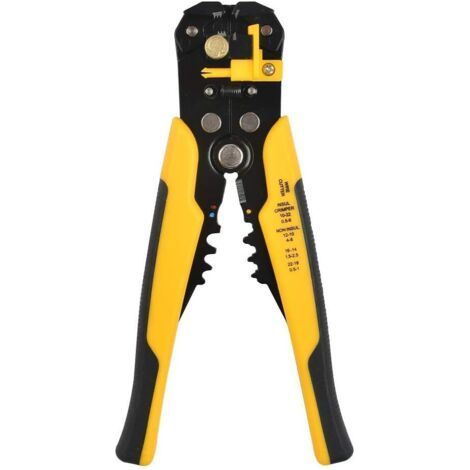 Pince à Dénuder Automatique Multifonctionnelle Outil Multifonctionnel pour Dénuder/Couper/Appuyer sur la Pince de Compression de Dénudage de Fil de Câble 26,9 12,9 2 cm (1/5)