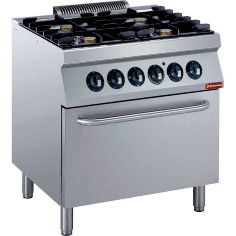 Fourneau gaz 4 feux + four électrique GN 2/1 - Diamond (1/3)