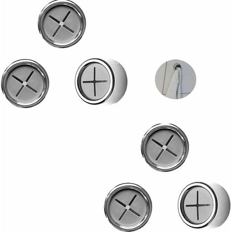 Porte-torchon Crochet de Serviette ,6 Pièces Crochet Adhésif Ronde Support Accroche torchon Sans Perage Porte-Torchons Porte Torchons Autocollante Sans Perage Pour Salle de Bain, Cuisine et Maison (1/4)