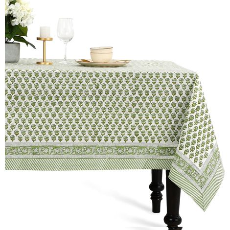 Mantel cuadrado estampado de 140 x 180 cm, impermeable, ideal para bodas, reuniones familiares, fiestas y barbacoas. (1/4)