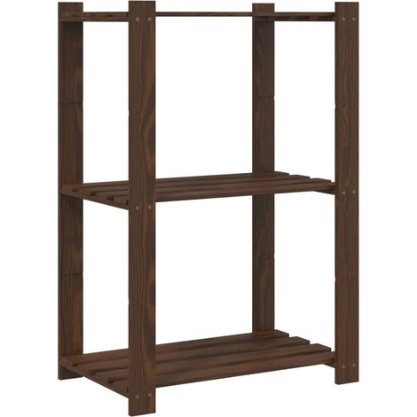 Maison Exclusive - Lagerregal mit 3 Böden Braun 60x38x90 cm Massi