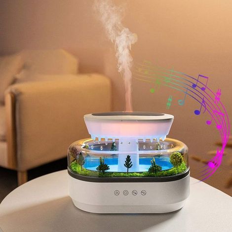 BelleRise – Rainscape Aromatherapie-Diffusor – 7-farbige LED, 12 Stunden Kaltnebel – Büro oder Schlafzimmer – 250 ml (1/5)