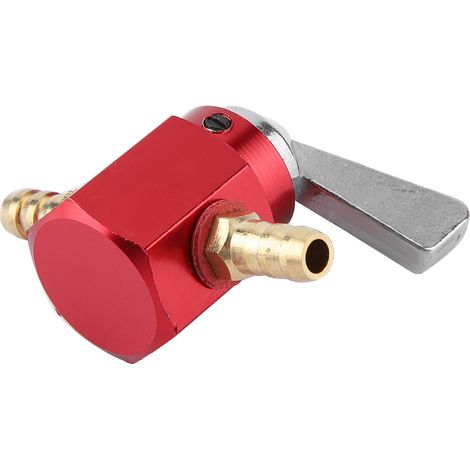 1 robinet de réservoir d'essence valve pétoche moto ATV quad rouge (1/5)