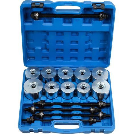 Kit d'extracteurs de roulements de roue 27 pièces, outil d'extraction silencieux, bagues en caoutchouc, manchons de pression avec coffret de rangement pour voitures, camions, roulements d'essieu, mont (1/5)