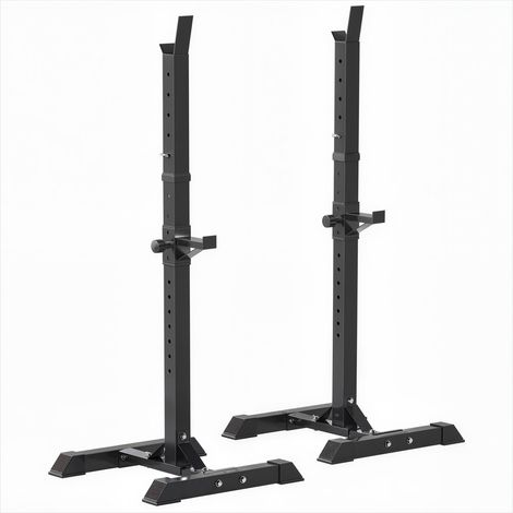 Haltères Rack en acier pour barres d' réglable de 124 à 154 cm (1/5)