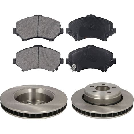 KIT FRENI ANTERIORI compatibile con DODGE NITRO - DISCHI + PASTIGLIE OEM: FDB4074 / 18018 , 18404 /SOSTITUZIONE DIRETTA/BASSA POLVERE/SILENZIOSO