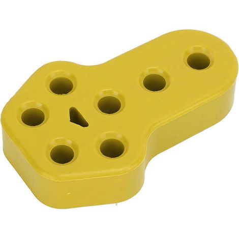 silentbloc de suspension d'échappement, support d'isolation en caoutchouc pour silencieux, universel, 7 trous, diamètre 12 mm, jaune (1/5)