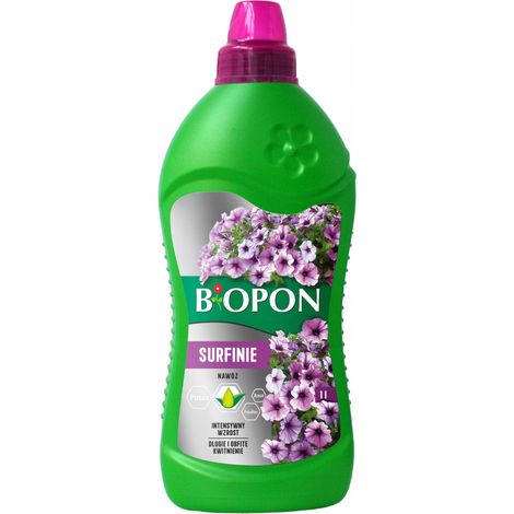 Fertilizante líquido Biopon surfinias 1l uso anual floración