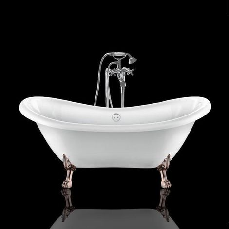 Bañera con patas DARLINGTON 175 cm patas LEÓN COBRE ENVEJECIDO (1/5)