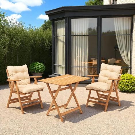 Salon de jardin en bois - compact & confort SORA (1/5)