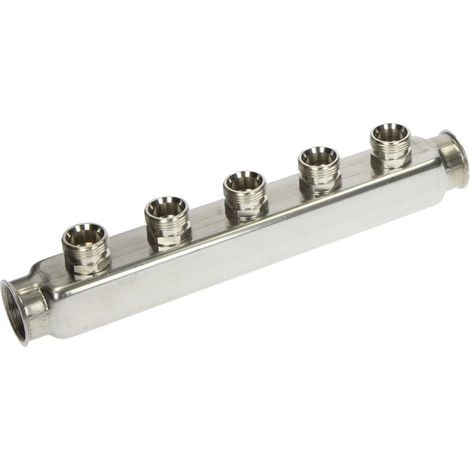 Nourrice de distribution individuelle 5 circuits 1’’ FF x 3/4'' eurocône