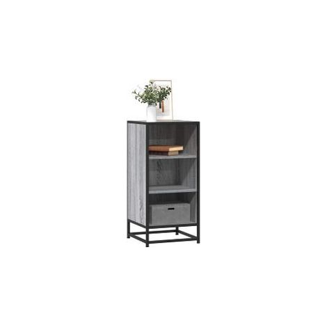 Buffet sonoma gris 35,5x35x76 bois d'ingénierie et métal (1/5)