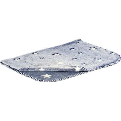 rosa - Copertina per cani e gatti modello GLOW in soffice peluche con fantasia stelle e luna che brillano al buio