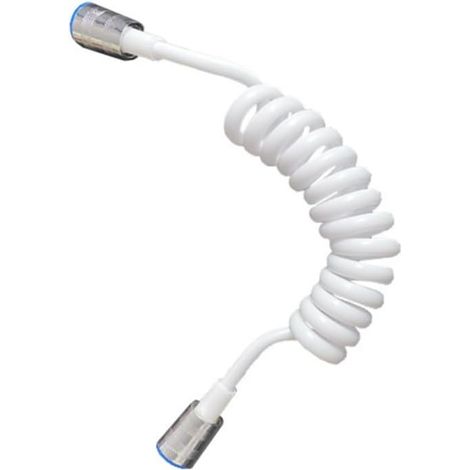Tuyau de douche rétractable de 2 m, bouchon en cuivre pour bidet et WC, design à ressort flexible, sans enroulement