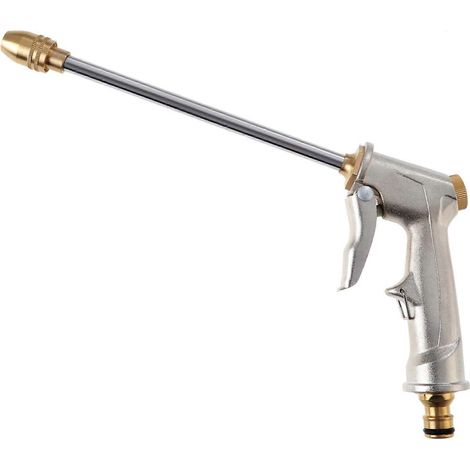 Heavy Duty Nozzle, High Pressure Spray Gun: Effort-Saving Handle, Adjustable Patterns For Car Wash, Furniture & House Cleaning, 30x15x5cm Zinc Alloy, (1/5)