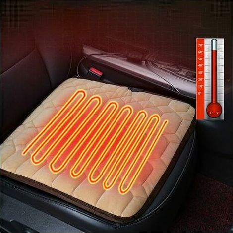 Heated Car Seat Cushion 12V/24V Portable Car Back Massager Heating Ventilation Function Winter Driving (1/5)