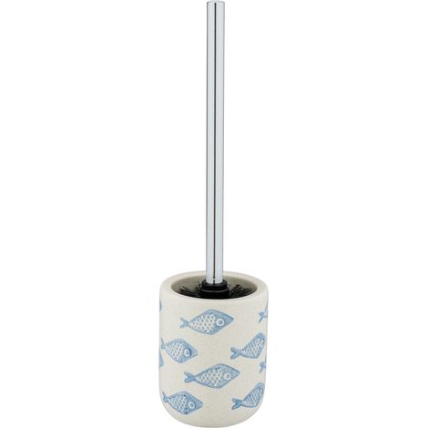 WENKO WC-Garnitur Aquamarin Keramik, WC-Bürstenhalter, handbemalt, Beige, Keramik beige