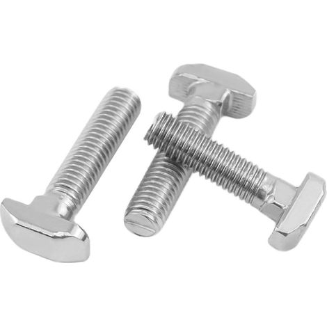 Lot de 20 boulons à tête marteau M6 x 30 mm en acier inoxydable A2-70 pour rails de montage solaire, profilés en aluminium, serres et panneaux photovoltaïques (1/5)