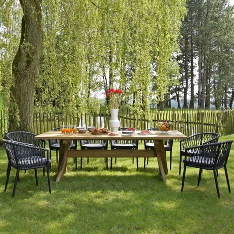 Table en teck recyclé 240 cm, Rhodes