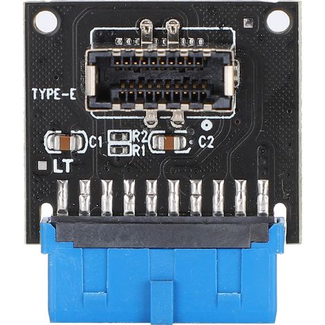 Carte mère, panneau avant USB 3.0 19 broches vers panneau avant Type-C 3.1, adaptateur Type-E 20 vers 19 broches, carte d'extension (1/4)