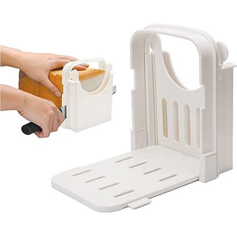 Trancheuse réglable et pliable pour pain maison, pour des tranches uniformes, rangement compact, idéale pour les toasts et les sandwichs.-AquaForge (1/5)