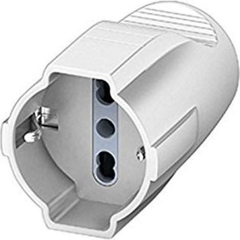Bticino Enchufe universal de dos vías alemán-italiano blanco S2676TAE (1/2)
