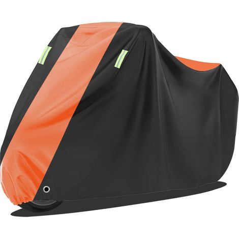 Motorradabdeckung, für sonnige und regnerische Tage, mit Schutz vor Sonne, Regen und Staub, aus Aluminiumfolie, CZ-84, schwarz, 4XL (295110140cm)