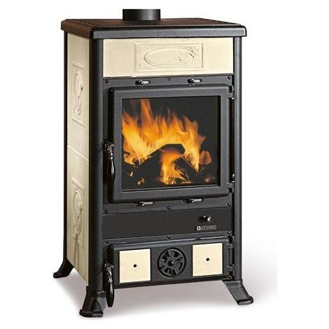 Nordica – Poêle à bois en faïence 9 kW – Puissance nominale 8.8 kW – Volume de chauffe 252 m³ – Classe énergétique A – Flamme Verte 7* (1/5)