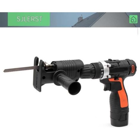 sjlerst Kit d'Accessoire Scie Alternative pour Perceuse Sans Fil avec Lames pour Découper le Bois le Métal Scies sauteuses (1/3)