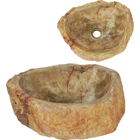Sink 45x35x15 cm Fossil Stone Cream vidaXL (1/5)