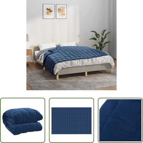 Sommeil -  Couverture lestée Bleu 120x180 cm 9 kg Tissu (1/5)