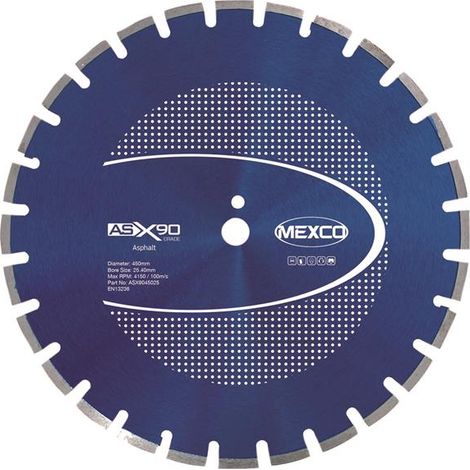 MEXCO Asphalt X90 Diamond Blade 450x25mm - Long Lasting