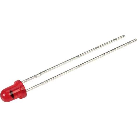 Kingbright LED clignotante rouge rond 3 mm 20 mcd 60 ° 22 mA 14 V C664862