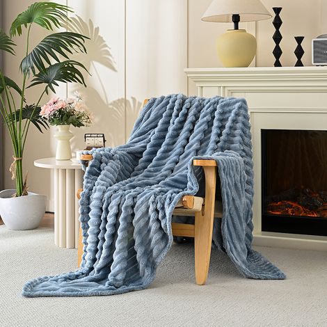 Grau Blau Sofa Decke 70100cm 1 Stück Bequeme Decke Herbst Halloween Zimmer Dekoration (1/5)