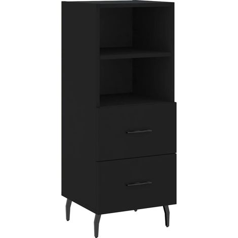 vidaXL Credenza Nero 34,5x34x90 cm in Legno Multistrato (1/5)
