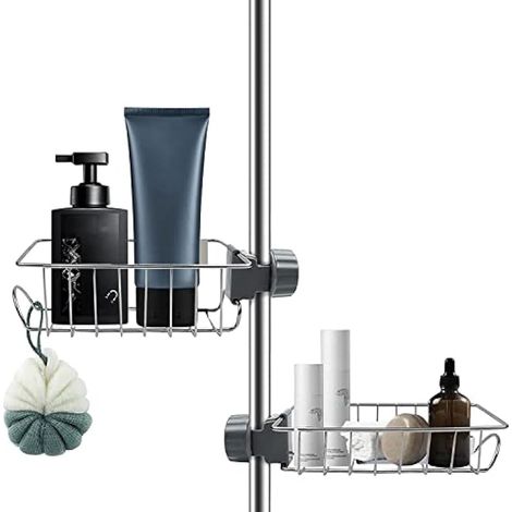 Shower Shelf Without Drilling Stainless Steel, 2pcs Soap Holder Bathroom Shelf Shower Shelf for Shampoo, Storage Rack for Bathroom Kitchen