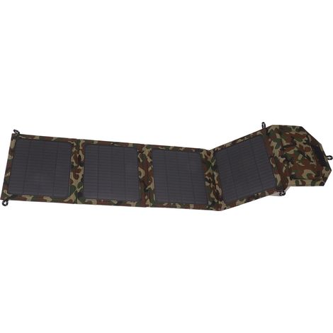 Kit panneau solaire pliable camouflage 40 W, chargeur solaire monocristallin en silicium avec 2 ports USB pour batterie 12 V de camping