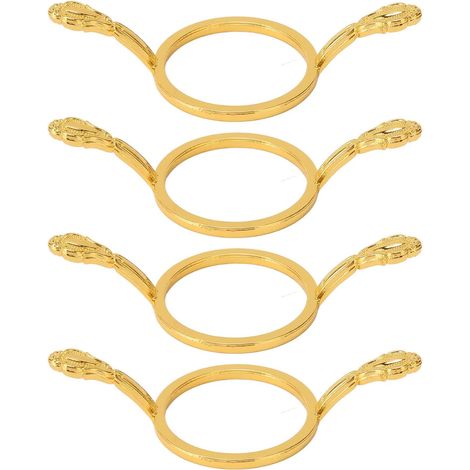 Kit De Tampons De Cire à Cacheter 4 Pièces, Moules à Sceau De Cire Ronds en Forme De Fleur, Moule à Sceau De Cire en Métal pour Emballage Cadeau, Décoration, Enveloppes (Round) (1/5)