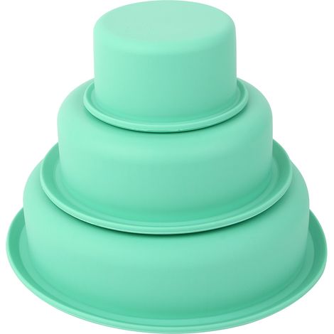 Moule à gâteau en silicone à 3 étages, moule à pizza DIY, moule à gâteau rond à 3 étages, moule à pizza en silicone pour gâteau. (1/5)