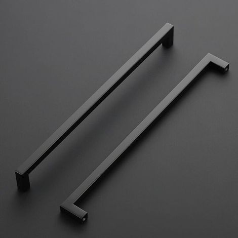 ALLIANDIS(Lot de 2) Poignées de meubles noires de 320 mm pour armoires de cuisine, poignées de tiroir, poignées de porte noires pour armoires de cuisine (1/4)