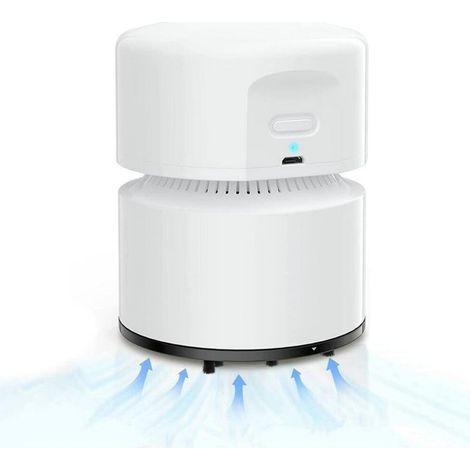 120 Minutes D'autonomie, Aspirateur de Table, Mini Aspirateur, USB Rechargeable, Fonction D'arrêt Automatique, Aspirateur à Main sans Fil à 360° pour École, Bureau, Maison (1/5)