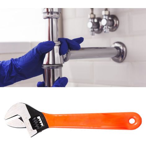 Clé à molette réglable de 20 cm (8 pouces) en acier à haute teneur en carbone, haute dureté, anti-rayures et antirouille, pour la maintenance et la réparation. (1/5)