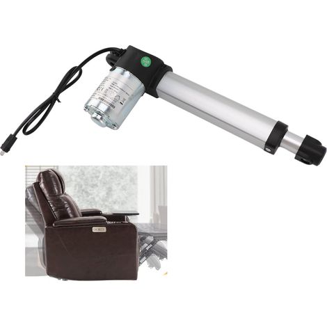 Attuatore lineare in lega di alluminio ABS, 24 V CC, corsa 150 mm, carico massimo 4000 N, per poltrona massaggiante elettrica, confezione da 1. (1/4)