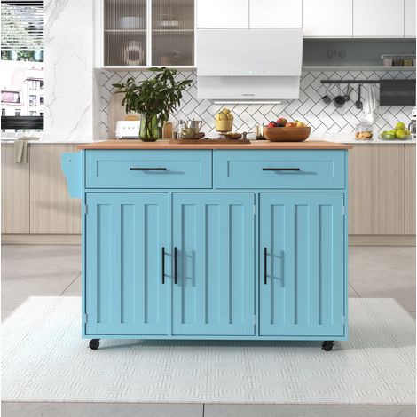 Mueble auxiliar de cocina extensible MDF 129x71 cm OKMYHOME (1/5)