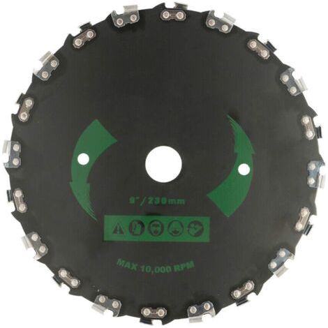 Chainsaw Disc Cutter Grass Trimmer Head, 9 Inch Steel Grass Trimmer Head Brush Cutter Blade-Karteo (1/5)