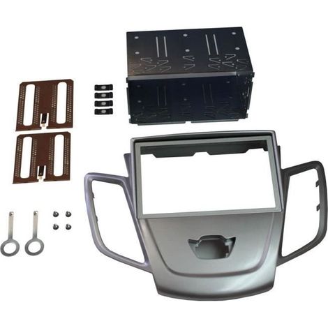 Adaptateur autoradio Double DIN - AUTOLEADS - Ford Fiesta 2009 - Gris argent - Cage métallique - Compatible Ford Mondeo (1/2)