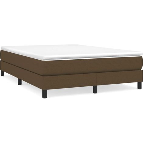 Maison Exclusive - Boxspringbett mit Matratze Dunkelbraun 160x200 (1/5)