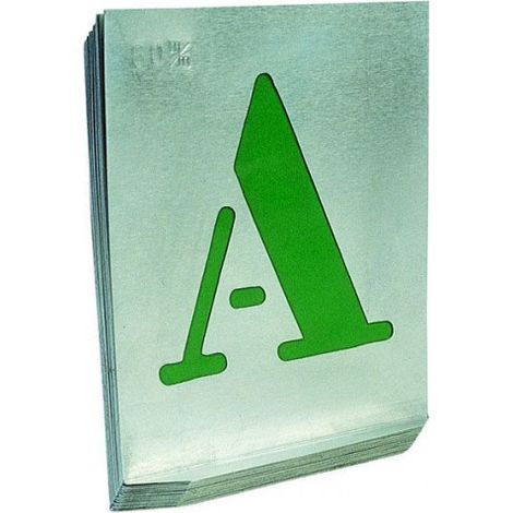 FPLUS abecedario p/rotular 60 mm. , ABECEDARIO ALUMINIO PARA ROTULAR 60MM.